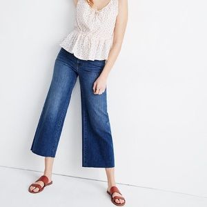 Madewell Wide Leg Crop Jeans Raw Hem Edition